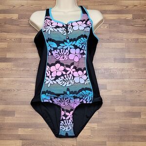 Zero Posur Tropical Print Swim Suit Size 18.5